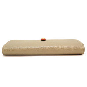 Celine Fold Red Function Leather Greige Bi Multi Wallet